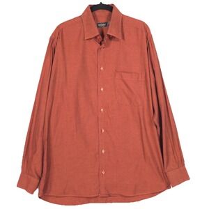 St. Croix Men's Shirt ITALY🇮🇹MADE Bronze Mini‎ Check LARGE Cotton